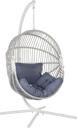 Beliani ACRI - Hangstoel - Wit - PE rotan