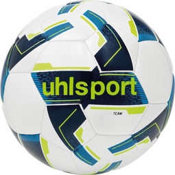 Uhlsport Team (Sz. 4) Trainingsbal - Wit / Marine / Fluogeel | Maat: 4