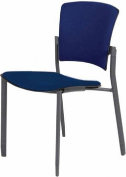 Vergaderstoel - Schaffenburg 031 4-poots z/a blauw stof blauw stof