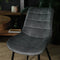Lizzely Garden & Living De Vince - Eetkamerstoel - Velvet zitting - Grijs