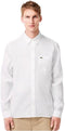 Lacoste Woven Overhemd Heren - Wit - Maat 46
