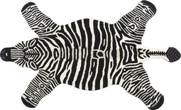 MARTY - Kindervloerkleed - Wit/Zwart - 100 x 160 cm - Wol