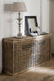 Riviera Maison Rattan Opbergkist met Deksel, Dekenkist - RR Cobbl Wharf Trunk L 140x40x80 - Rattan, Mahoniehout - Bruin