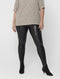 ONLY CARMAKOMA CARROOL COATED LEGGING NOOS - Curvy broek - Gecoate stretchy stof - Zwart