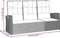 vidaXL - Tuinbank - verstelbaar - met - kussens - 173 - cm - poly - rattan - grijs