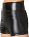 Dressforfun Metallic hotpants - verkleedkleding - sexy pasvorm - zwart L