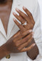 Elli Dames Ring - Ring met Swarovski® kristal - Zilverkleurig (maat 52)