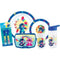 Serviesset - FUN HOUSE - STITCH AND ANGEL - Glas, bord Ø22 cm en Ø16 cm, bestek, waterfles en sna...