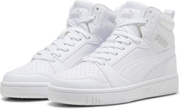 PUMA Rebound V6 Mid Jr - Hoge sneakers - Gerecycled materiaal - PUMA White-Cool Light Gray