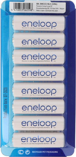 Sanyo eneloop Mignon / AA HR-3UTGA min. 1900 mAh 8-pack + batterijdoos