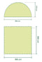 Coleman Event Shelter L - Partytent 3.65 x 3.65 m - 100% waterdicht - UVGuard SPF 50 - Groen/grijs