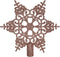 Kunststof ster piek/kerstboom topper met glitters lichtroze (blush pink)19 cm - Kerstversiering/kerstboomversiering