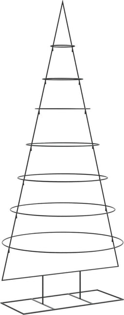 vidaXL - Kerstdecoratie - kerstboom - 210 - cm - metaal - zwart