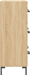 vidaXL - Dressoir - 69,5x34x90 - cm - bewerkt - hout - sonoma - eikenkleurig