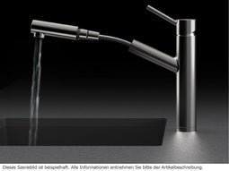 529123EDM Altos Keukenkraan - lagedrukarmatuur, uittrekbare slangsproeier en standaard standaardaansluitingen, massief roestvrij staal