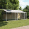 vidaXL - Hondenhok - met - dak - en - deuren - 4x2x2 - m - gegalvaniseerd - staal - grijs
