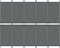 vidaXL - Kamerscherm - met - 5 - panelen - 300x200 - cm - stof - antracietkleurig