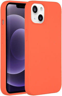 Accezz iPhone 13 - Liquid Silicone Backcover - Schokabsorberend - Oranje