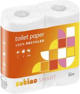 Satino by WEPA - Toiletpapier Satino Smart 2-laags 400vel wit 4rollen | 10 stuks