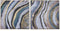 Schilderij Home ESPRIT Blauw Gouden polyestyreen Canvas Modern 82 x 4,5 x 82 cm (2 Stuks)