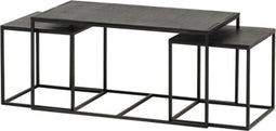 Spa-Franchorchamps salontafel set van 3, Blackish bronze