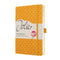 Sigel - notitieboek - A5 - Jolie Flair - hardcover - 174 pagina's - lijn - 80 grams papier - mango geel - SI-JN123