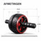 DK.® Ab Wheel - Professioneel Ab roller - Full Body Workout - Zwart/Rood