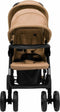vidaXL - Tweelingkinderwagen - tandem - staal - taupe