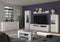 Furnilux Skylight - Wandkastsysteem - 4-delig - Hoogglans wit met grijs glazen details