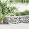 vidaXL - Schanskorfmuur - met - deksels - 900x30x50 - cm - gegalvaniseerd - staal