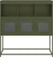 vidaXL - Dressoir - 100,5x39x107 - cm - koudgewalst - staal - olijfgroen
