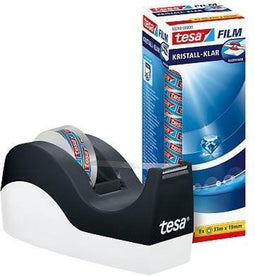 tesa Easy Cut Orca + tesafilm kristall-klar 53915-00000-00 Plakbandhouder Zwart, Wit (l x b) 33 m x 19 mm 1 set(s)