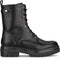 POSH by Poelman TESS - Dames Veterlaarzen - Zwart met goud - Maat 37