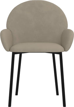 vidaXL - Eetkamerstoelen - 2 - st - fluweel - lichtgrijs