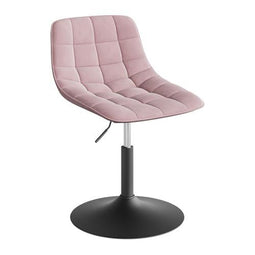 Woltu BH300rs-1 - Make-upkruk - Verstelbare Hoogte 38-49,5 cm 360° Draaibaar - Roze fluweel
