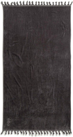 Seahorse Lush - Strandlaken Hamam - 100 x 180 - Graphite