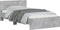 vidaXL - Bedframe - met - hoofdbord - en - LED-verlichting - betongrijs - 100x200 - cm