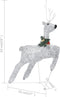 vidaXL - Buitenkerstversiering - rendieren - en - slee - 100 - LED's - zilverkleurig