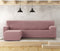 Hoes voor chaise longue met korte armleuning links Eysa JAZ Roze 120 x 120 x 360 cm