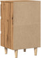 vidaXL - Nachtkastje - 40x35x69 - cm - bewerkt - hout - artisanaal - eikenkleur