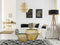 SVJ Salontafel Rond - 49x49x37 cm - Metaal - Blauw/Goud - Set van 2