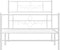 vidaXL - Bedframe - met - hoofd- - en - voeteneinde - metaal - wit - 80x200 - cm