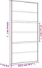 vidaXL - Schuifdeur - 102,5x205 - cm - helder - ESG-glas - en - aluminium - goudkleur
