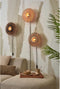 GOOD&MOJO Wandlamp Kalimantan - Bamboe/Zwart - Ø30cm - Binnen Modern