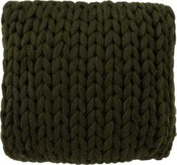 J-Line kussen Gebreid Acryl - polyester - groen