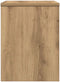 vidaXL - Nachtkastje - 40x30x40 - cm - bewerkt - hout - artisanaal - eikenkleurig