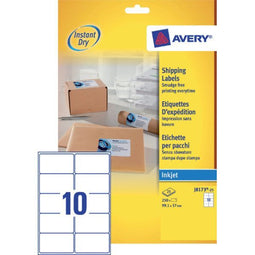 Avery - Etiket avery j8173-25 99.1x57mm wit 250 stuks