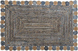 Tapijt DKD Home Decor 2100 gsm Katoen Jute (120 x 180 x 1 cm)