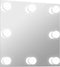 vidaXL - Wandspiegel - met - LED-lampen - vierkant - glas