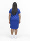 ONLY CARMAKOMA CARKAYLEE - Dames Jurk - Katoen met korte mouwen - Strong Blue - M-46/48
